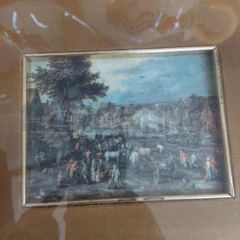 QUADRO PICCOLO CORNICE DORATA PITTURA | Mercatino dell'Usato Alcamo 2