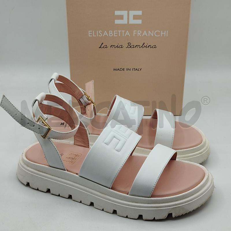 SANDALI BAMBINA BIANCHI ELISABETTA FRANCHI LA MIA BAMBINA | Mercatino dell'Usato Alcamo 1