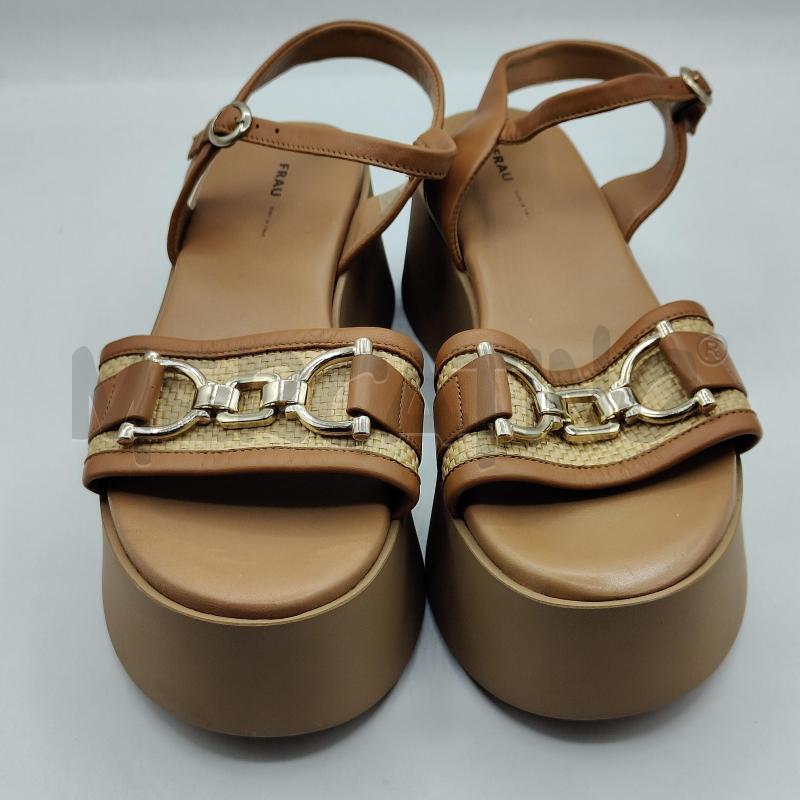 SANDALI DONNA FRAU MARRONE E BEIGE FASCIA | Mercatino dell'Usato Alcamo 2