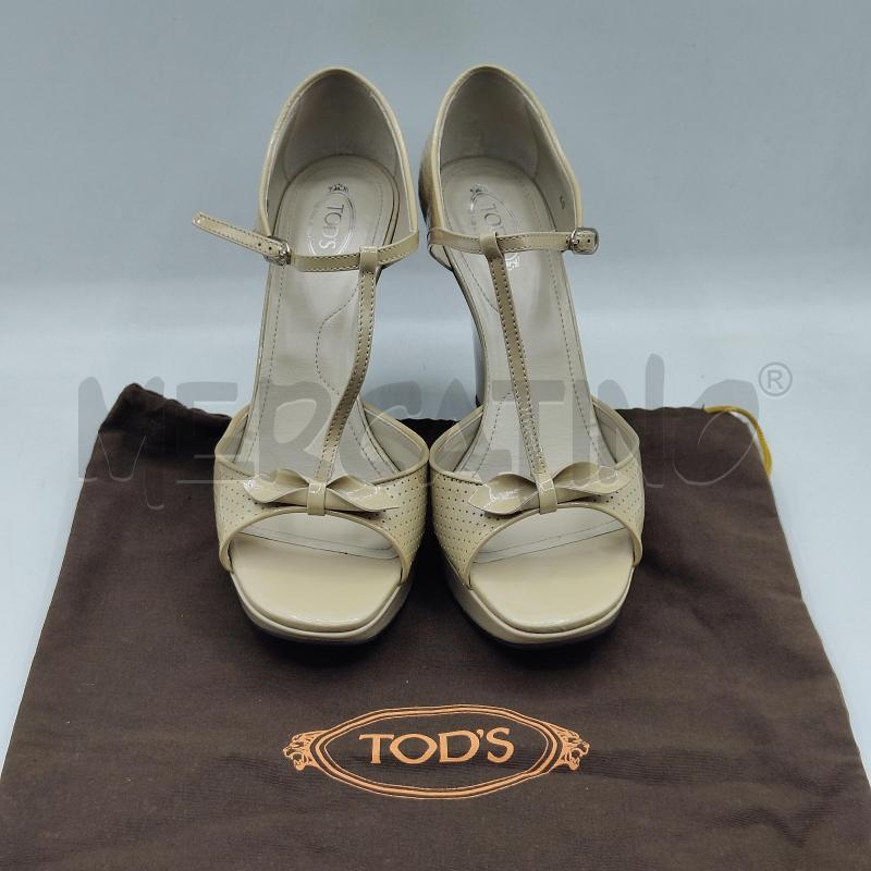 SANDALI DONNA TOD'S BEIGE PUNTINI | Mercatino dell'Usato Alcamo 1