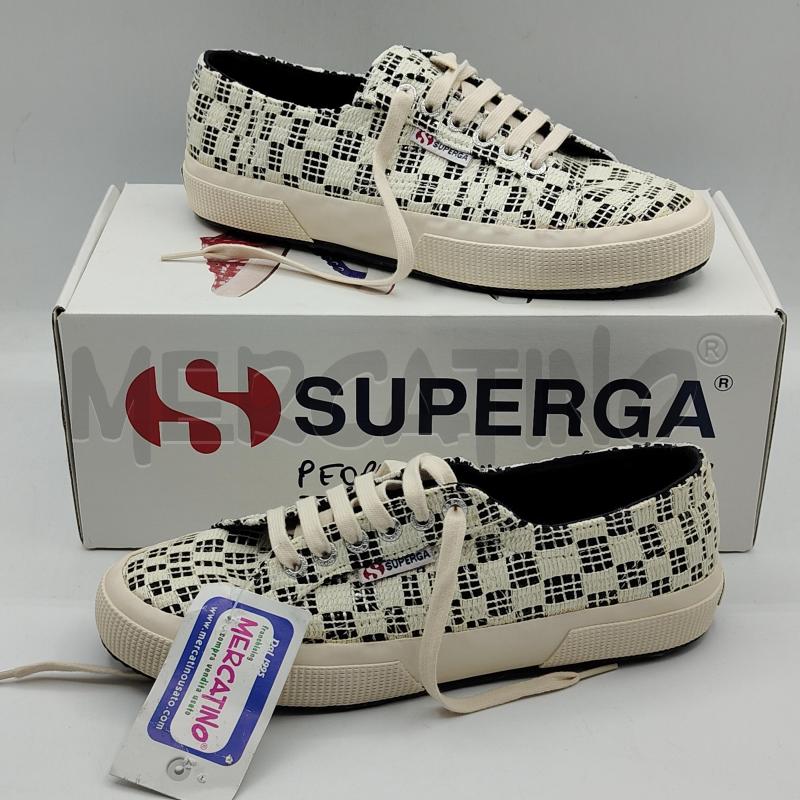 SCARPE DONNA TELA SUPERGA NERE PANNA  | Mercatino dell'Usato Alcamo 1