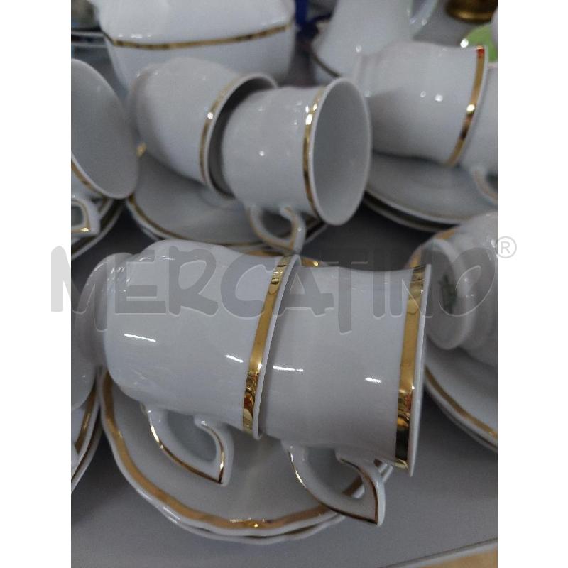 SERVIZIO CAFFÈ DA 12 BIANCO BORDO DORATO BAVARIA | Mercatino dell'Usato Alcamo 2