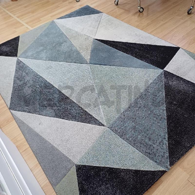 TAPPETO GRIGIO TRIANGOLI NERO MT2X290 MERINOS | Mercatino dell'Usato Alcamo 1