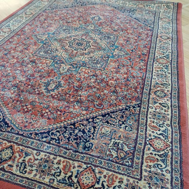 TAPPETO ROSA ANTICO E AZZURRO LANA MT140X200 | Mercatino dell'Usato Alcamo 2