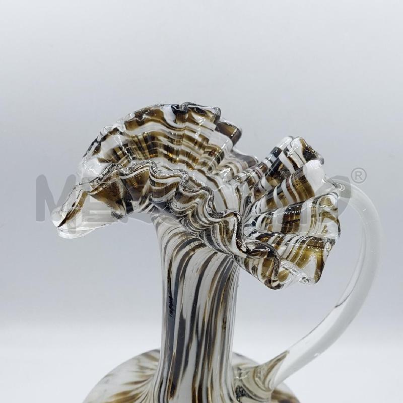 VASO/BROCCA VETRO MURANO BIANCA E MARRONE  | Mercatino dell'Usato Alcamo 2