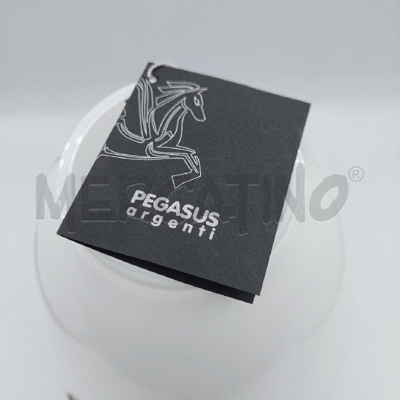 VASO BIANCO CON FIORI METALLO PEGASUS  | Mercatino dell'Usato Alcamo 3