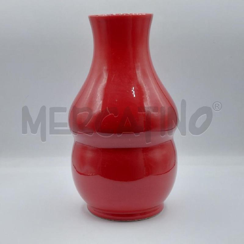 VASO CERAMICA ROSSO ONDULATO | Mercatino dell'Usato Alcamo 1