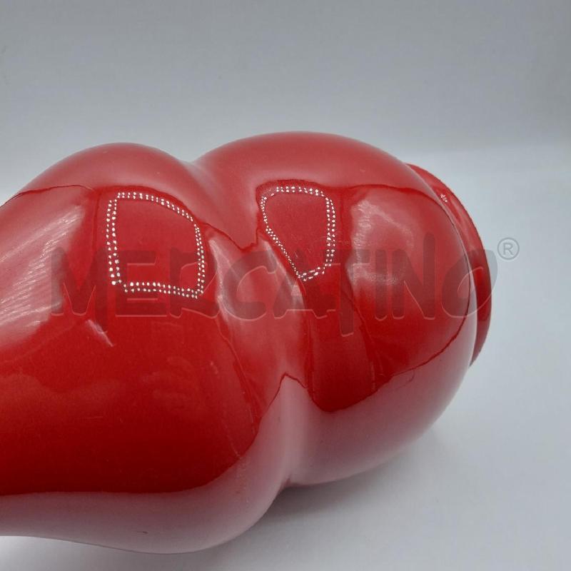 VASO CERAMICA ROSSO ONDULATO | Mercatino dell'Usato Alcamo 3
