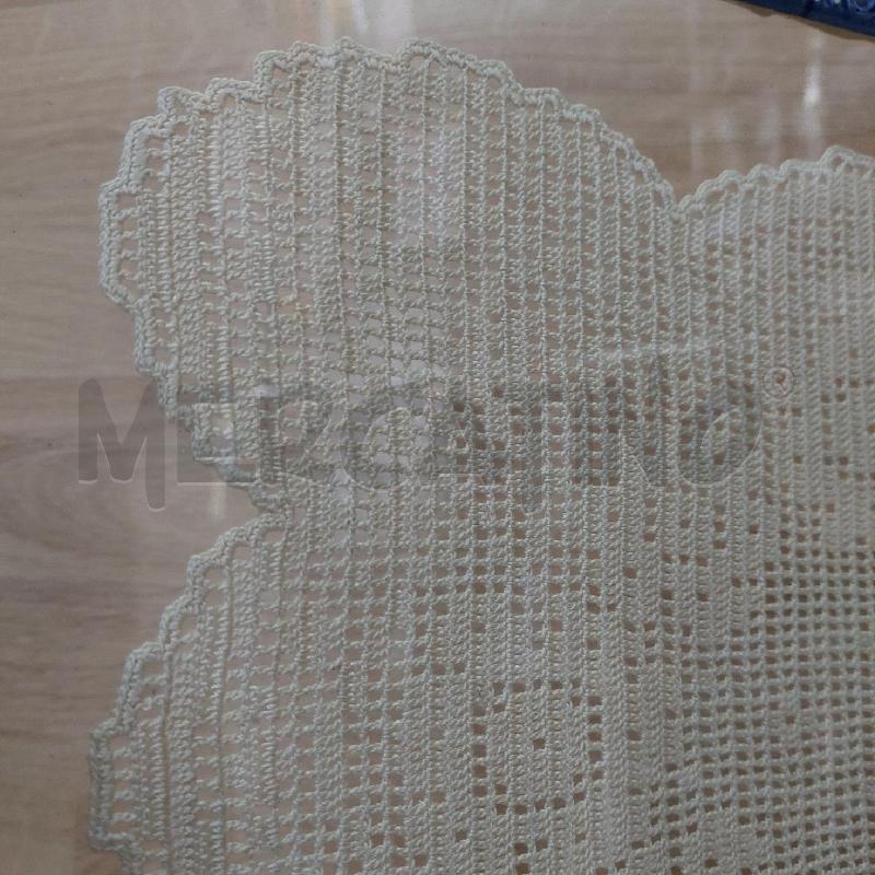 VASSOIO VETRO BORDO BLU CON CENTRO UNCINETTO  | Mercatino dell'Usato Alcamo 2