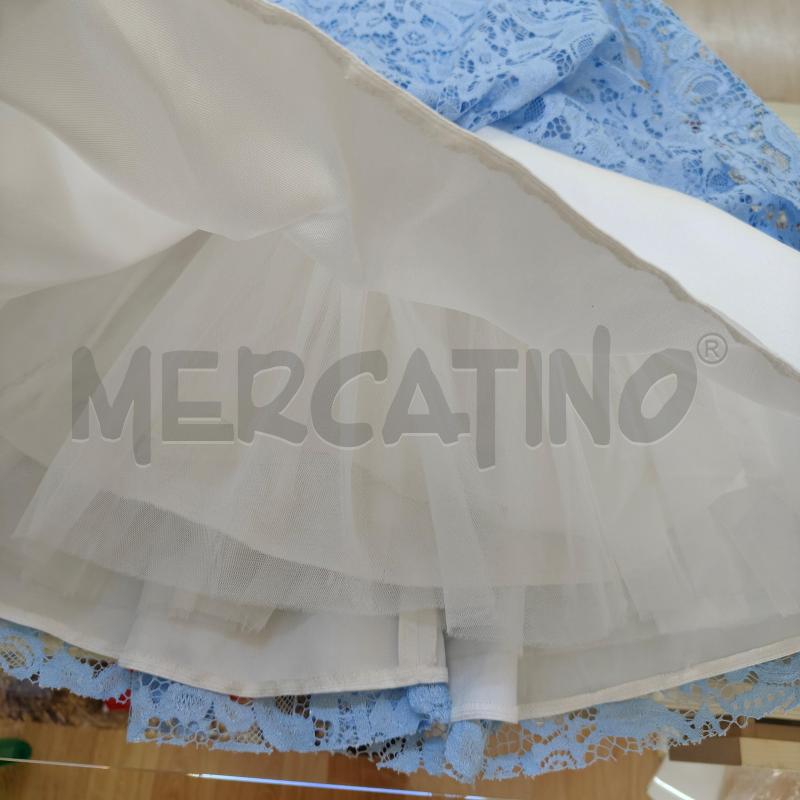 VESTITO BAMBINA DAMIGELLA BELLA BRILLI AZZURRO PIZZO | Mercatino dell'Usato Alcamo 4