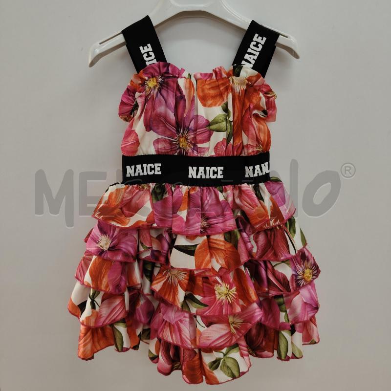 VESTITO BAMBINA FANTASIA FLOREALE FUCSIA ARANCIO NAICE VOLA'  | Mercatino dell'Usato Alcamo 1