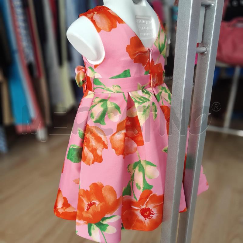 VESTITO BAMBINA ROSA FIORI ROSSI VERDI ABEL&LULA | Mercatino dell'Usato Alcamo 2