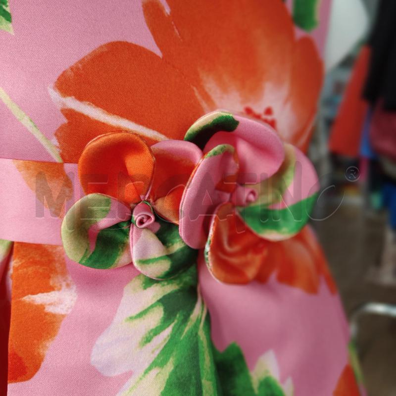 VESTITO BAMBINA ROSA FIORI ROSSI VERDI ABEL&LULA | Mercatino dell'Usato Alcamo 3