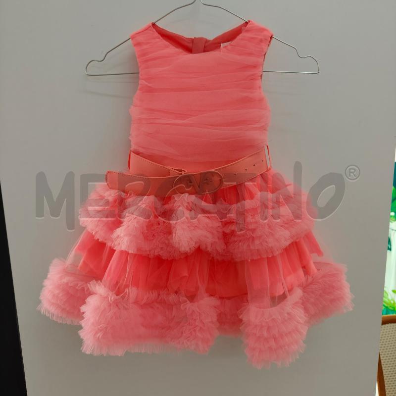 VESTITO BAMBINA ROSA FLUO VOLA' COUTURE | Mercatino dell'Usato Alcamo 1