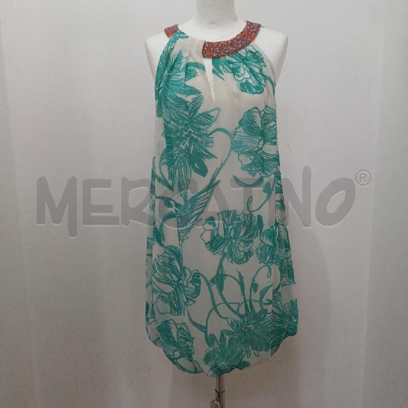VESTITO DONNA BIANCO FANTASIA TURCHESE DIANA GALLESI+GIACHINO TURCHESE | Mercatino dell'Usato Alcamo 3