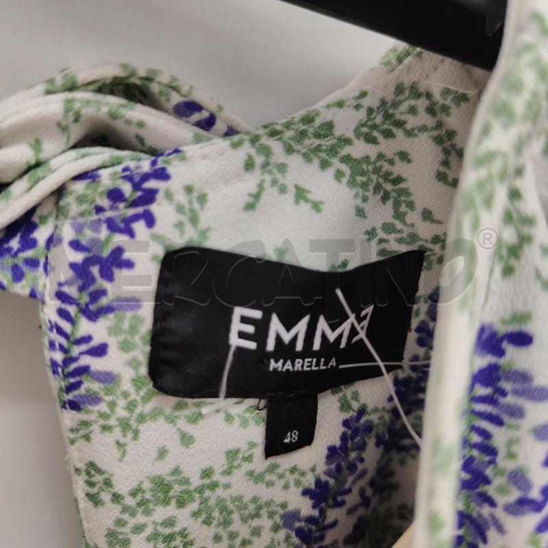 VESTITO DONNA BIANCO FIORI VERDI BLU EMME MARELLA | Mercatino dell'Usato Alcamo 3
