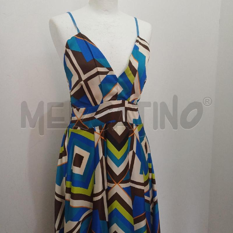 VESTITO DONNA BLU ELETTRICO VERDE FANTASIA AKE | Mercatino dell'Usato Alcamo 2
