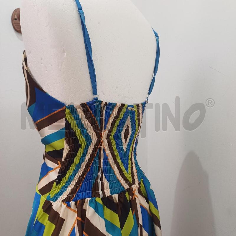 VESTITO DONNA BLU ELETTRICO VERDE FANTASIA AKE | Mercatino dell'Usato Alcamo 4