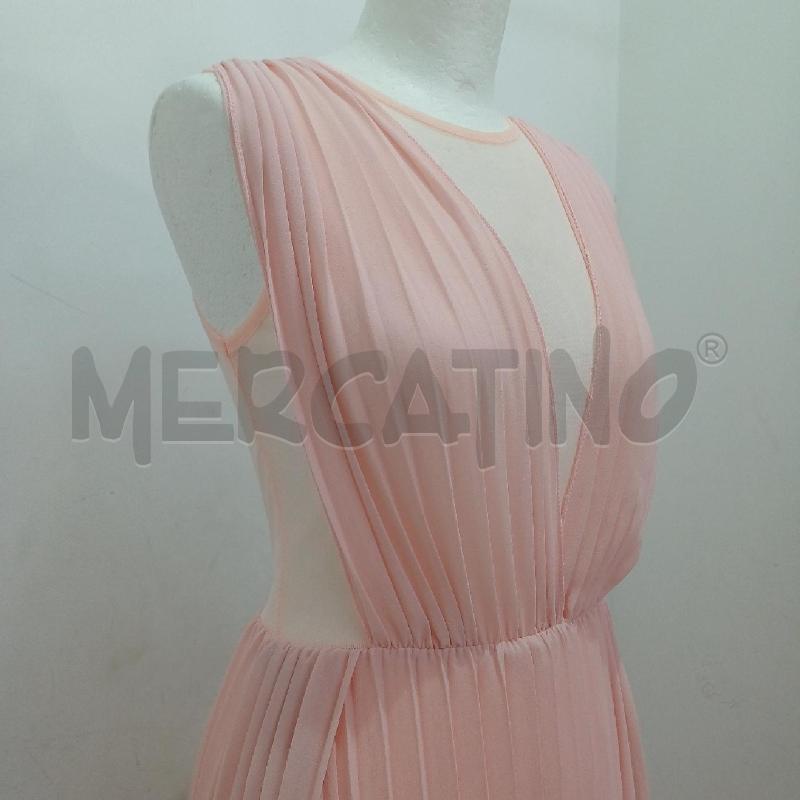 VESTITO DONNA ELEGANTE ROSA PLISSE' LUNGO | Mercatino dell'Usato Alcamo 2
