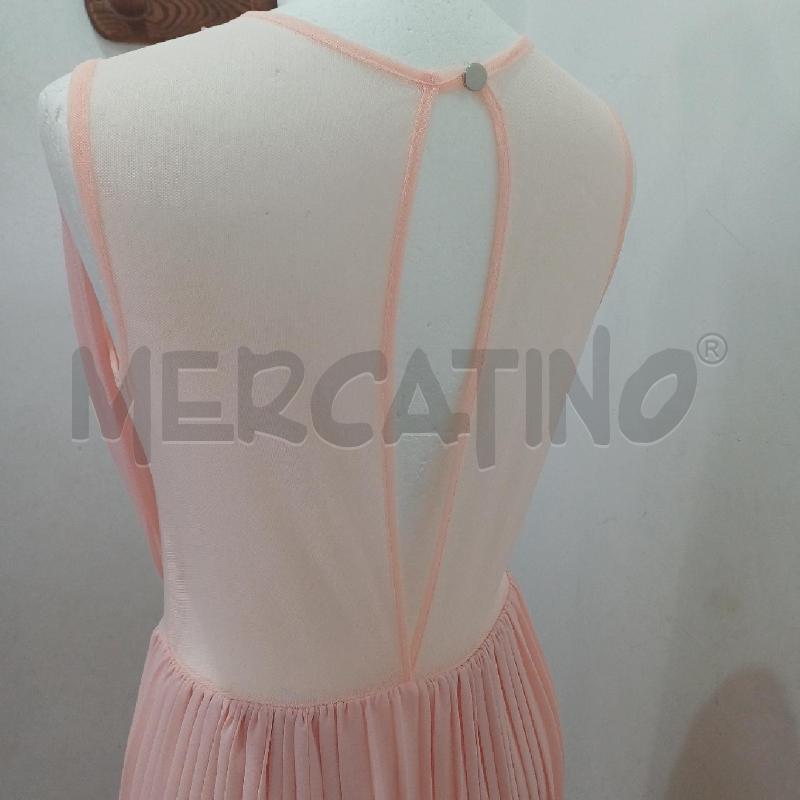 VESTITO DONNA ELEGANTE ROSA PLISSE' LUNGO | Mercatino dell'Usato Alcamo 4