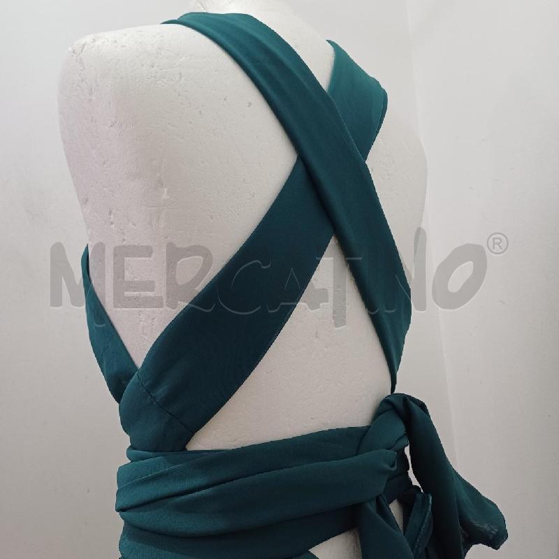 VESTITO DONNA ELEGANTE VERDE BOTTIGLIA INCROCIO DOPPIO | Mercatino dell'Usato Alcamo 3