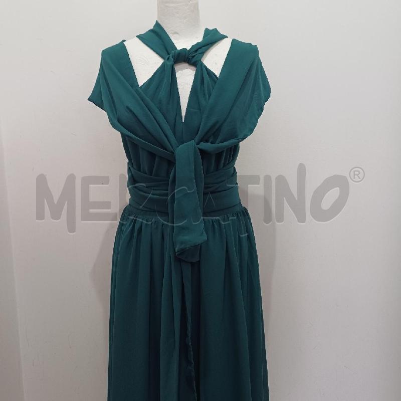 VESTITO DONNA ELEGANTE VERDE BOTTIGLIA INCROCIO DOPPIO | Mercatino dell'Usato Alcamo 4