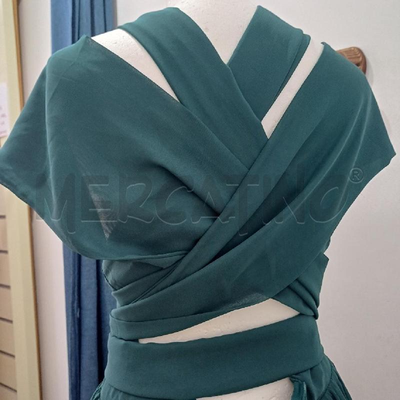 VESTITO DONNA ELEGANTE VERDE BOTTIGLIA INCROCIO DOPPIO | Mercatino dell'Usato Alcamo 5