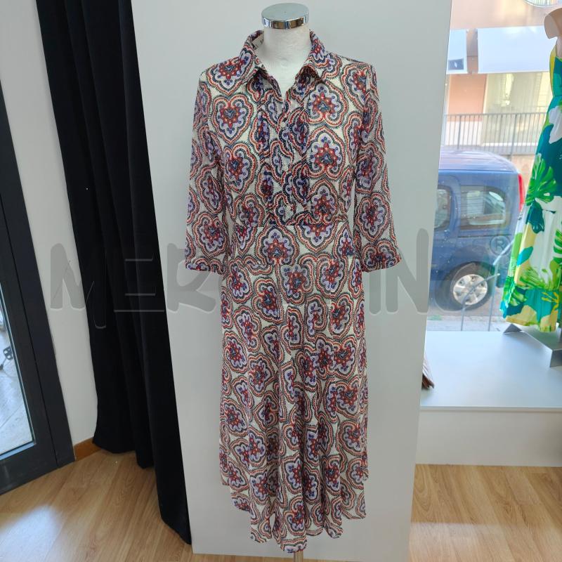 VESTITO DONNA EMME MARELLA BIANCO BLU ROSSO FANTASIA | Mercatino dell'Usato Alcamo 1