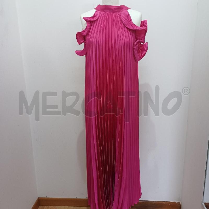 VESTITO DONNA FUCSIA PLISSE' LONGUETTE | Mercatino dell'Usato Alcamo 1