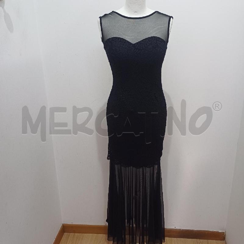 VESTITO DONNA LUNGO NERO TULLE SMANICATO | Mercatino dell'Usato Alcamo 1