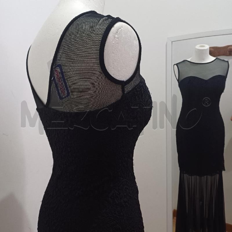 VESTITO DONNA LUNGO NERO TULLE SMANICATO | Mercatino dell'Usato Alcamo 4