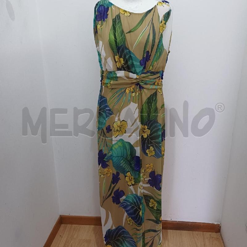 VESTITO DONNA LUNGO OLTRE FIORI VERDI BLU  | Mercatino dell'Usato Alcamo 1