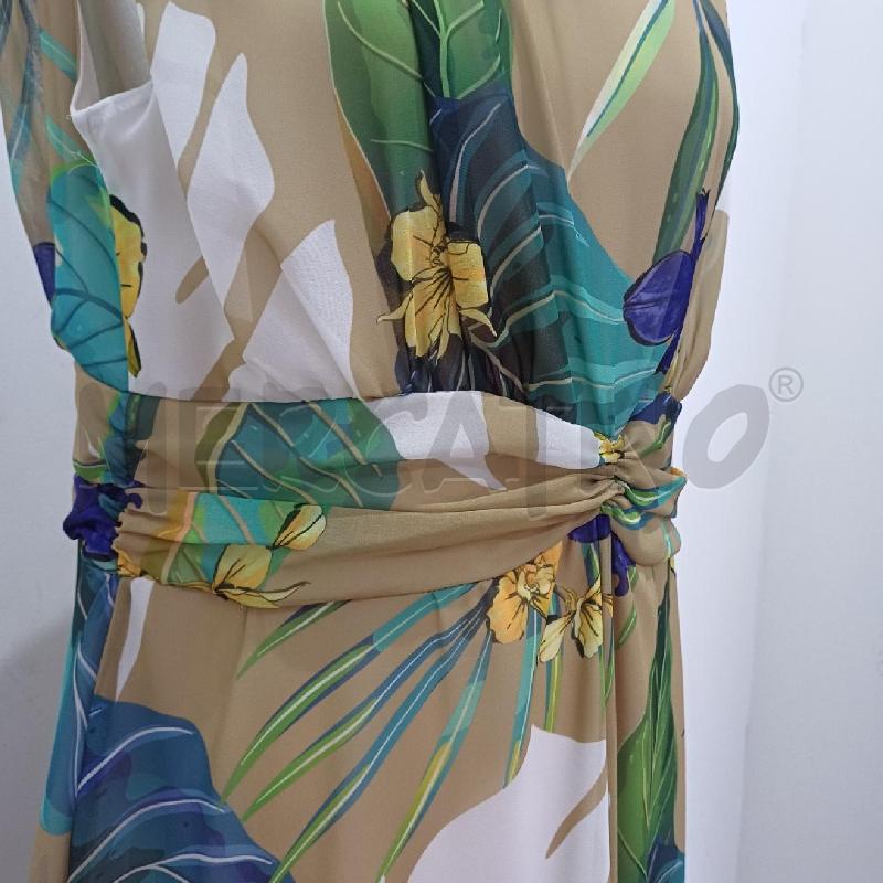 VESTITO DONNA LUNGO OLTRE FIORI VERDI BLU  | Mercatino dell'Usato Alcamo 3