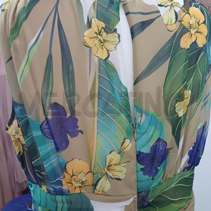 VESTITO DONNA LUNGO OLTRE FIORI VERDI BLU  | Mercatino dell'Usato Alcamo 4