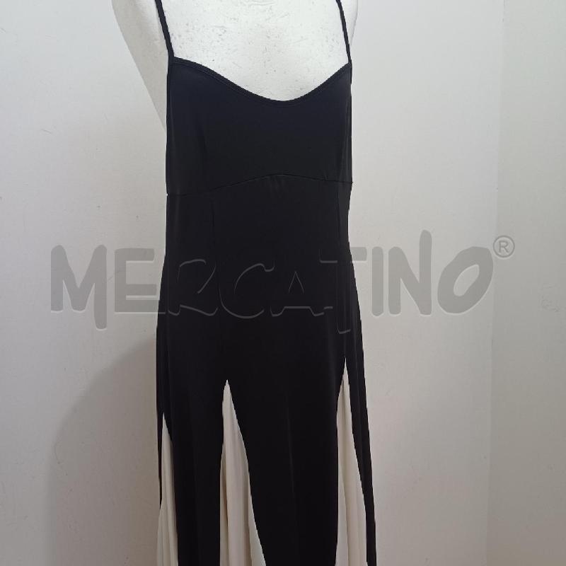VESTITO DONNA NERO FINTI SPACCHI BIANCHI SOTTO | Mercatino dell'Usato Alcamo 2