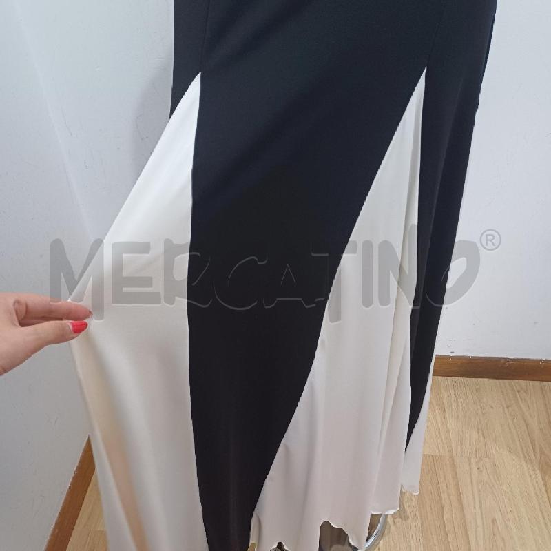 VESTITO DONNA NERO FINTI SPACCHI BIANCHI SOTTO | Mercatino dell'Usato Alcamo 3