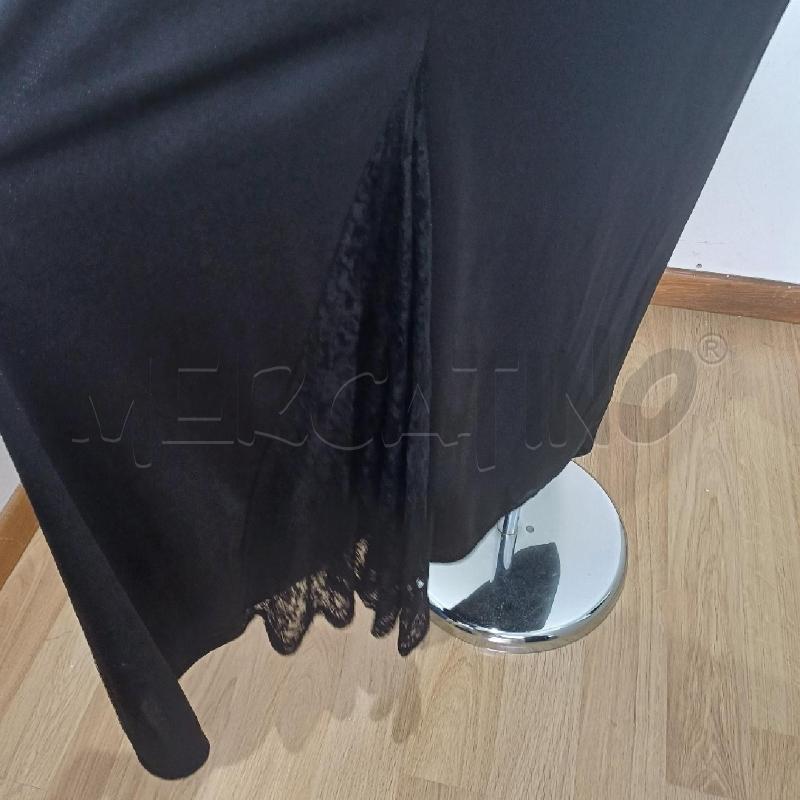 VESTITO DONNA NERO LUNGO PIZZO DIETRO | Mercatino dell'Usato Alcamo 4