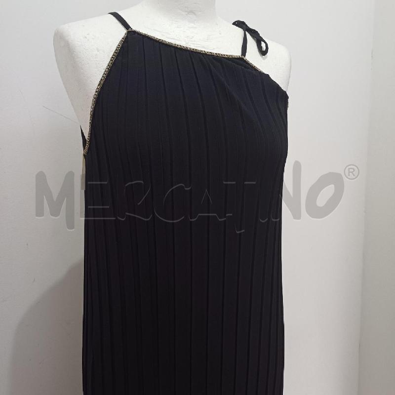 VESTITO DONNA NERO PLISSE' LONGUETTE SCOLLO AMERICANA | Mercatino dell'Usato Alcamo 2