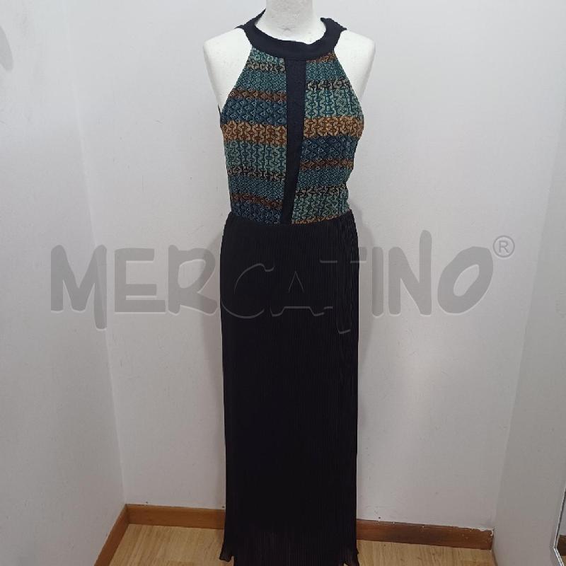 VESTITO DONNA NERO SCOLLO AMERICANA ARTIGLI FANTASIA OTTANIO BEIGE | Mercatino dell'Usato Alcamo 1