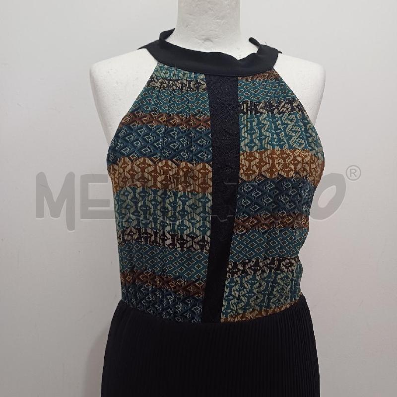 VESTITO DONNA NERO SCOLLO AMERICANA ARTIGLI FANTASIA OTTANIO BEIGE | Mercatino dell'Usato Alcamo 2
