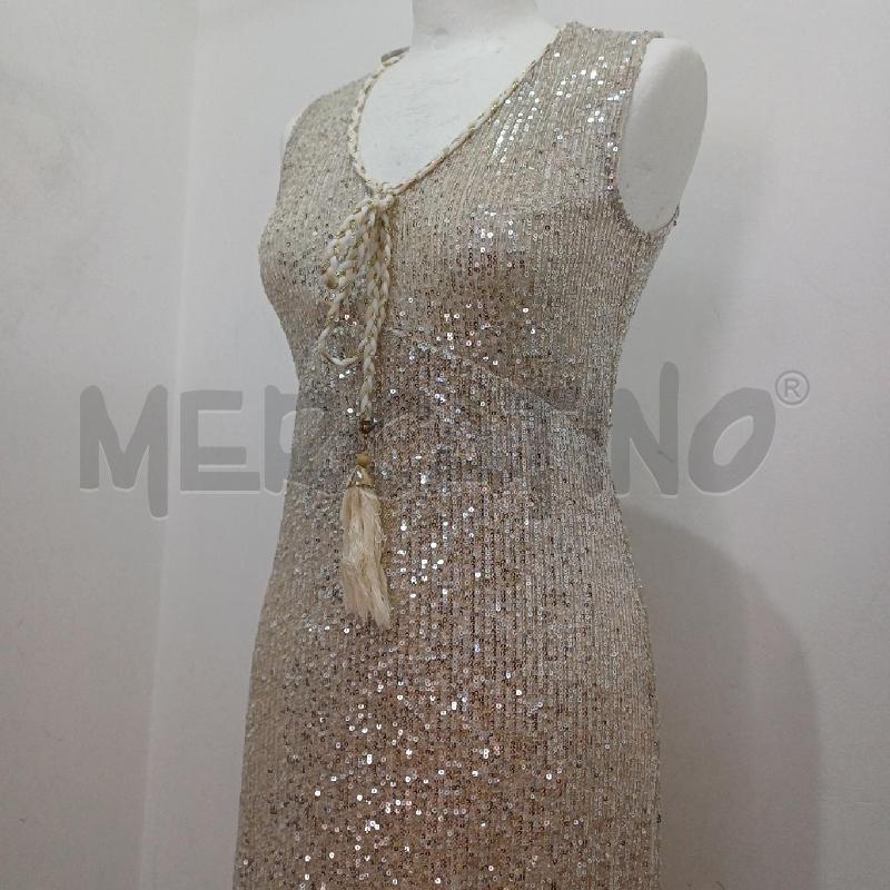 VESTITO DONNA PAILLETTES DORATE NO SECRET LONGUETTE | Mercatino dell'Usato Alcamo 2