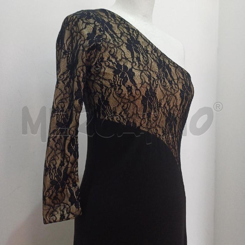 VESTITO DONNA PIZZO NERO FONDO PANNA MONOSPALLA | Mercatino dell'Usato Alcamo 3