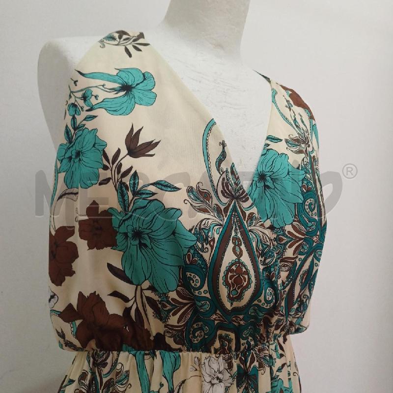 VESTITO DONNA REBECCA BIANCO VERDE ACQUA FANTASIA | Mercatino dell'Usato Alcamo 3