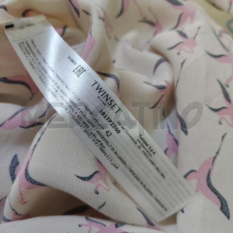 VESTITO DONNA ROSA FENICOTTERI COLLETTO NERO | Mercatino dell'Usato Alcamo 5