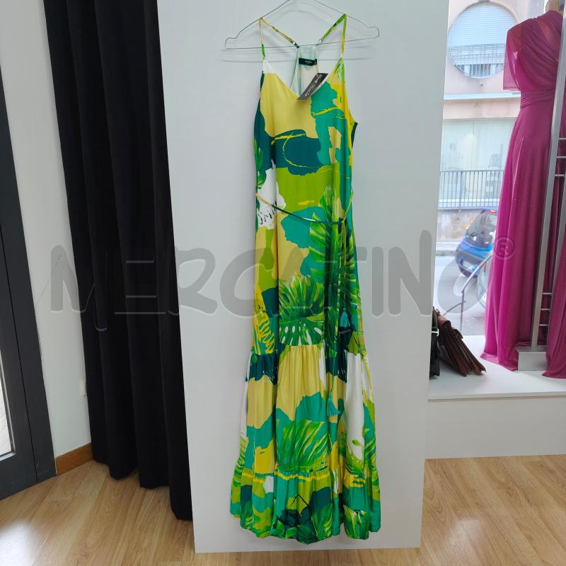 VESTITO DONNA VERDE E BIANCO LONGUETTE GUESS SCOLLO AMERICANA | Mercatino dell'Usato Alcamo 1