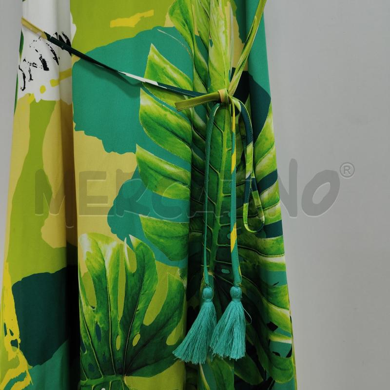 VESTITO DONNA VERDE E BIANCO LONGUETTE GUESS SCOLLO AMERICANA | Mercatino dell'Usato Alcamo 3