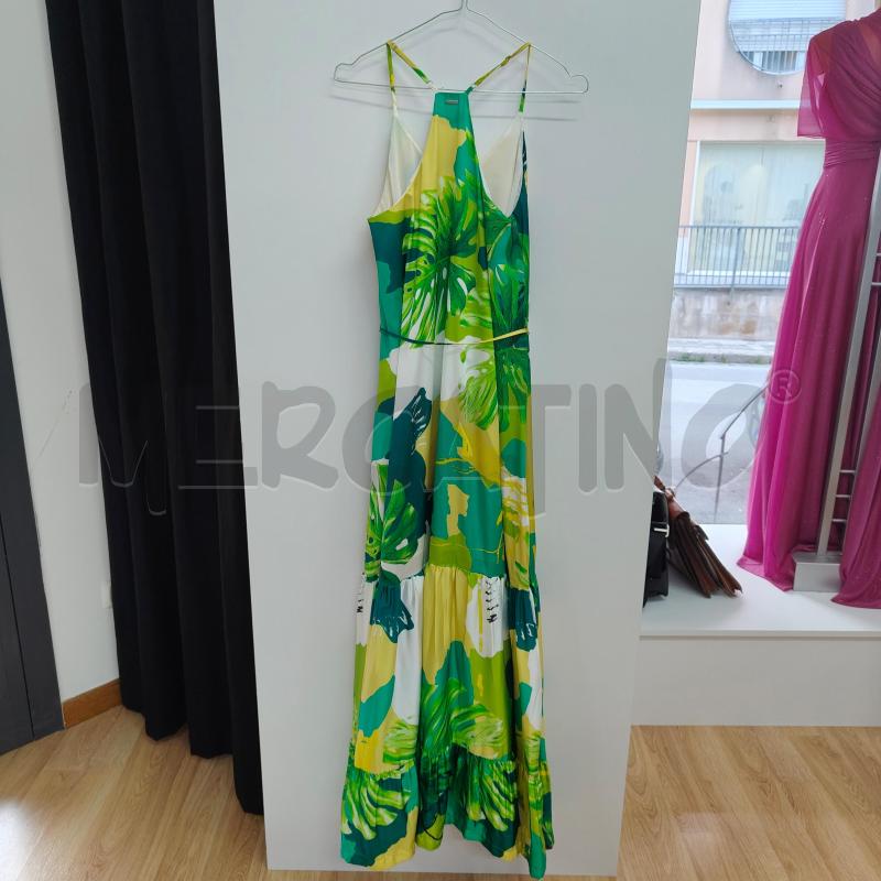 VESTITO DONNA VERDE E BIANCO LONGUETTE GUESS SCOLLO AMERICANA | Mercatino dell'Usato Alcamo 4