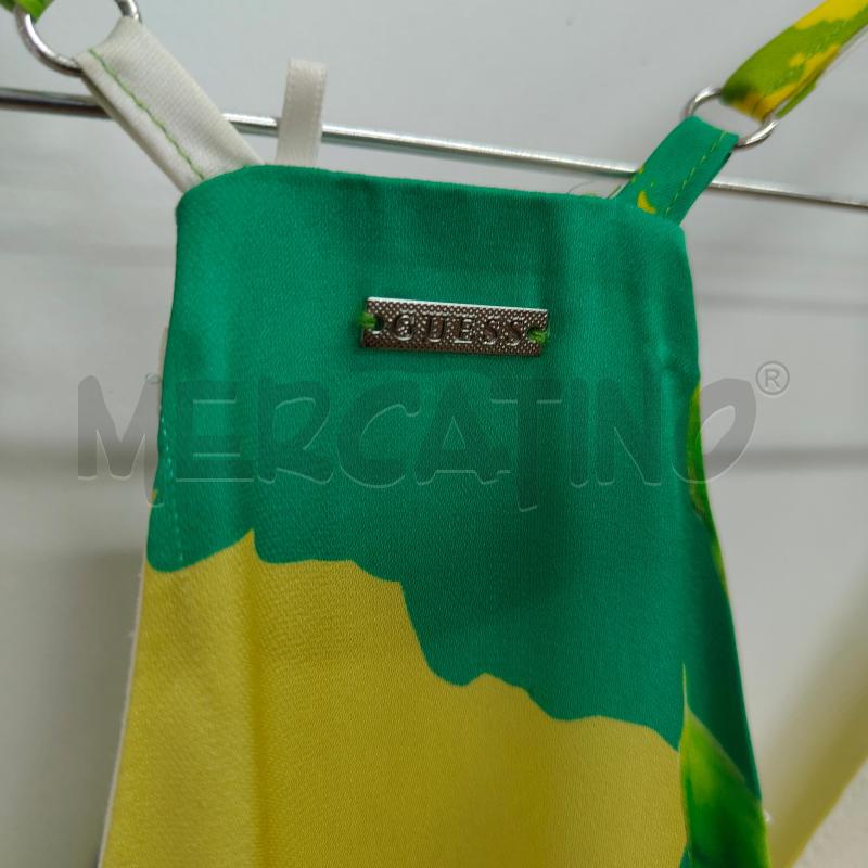 VESTITO DONNA VERDE E BIANCO LONGUETTE GUESS SCOLLO AMERICANA | Mercatino dell'Usato Alcamo 5