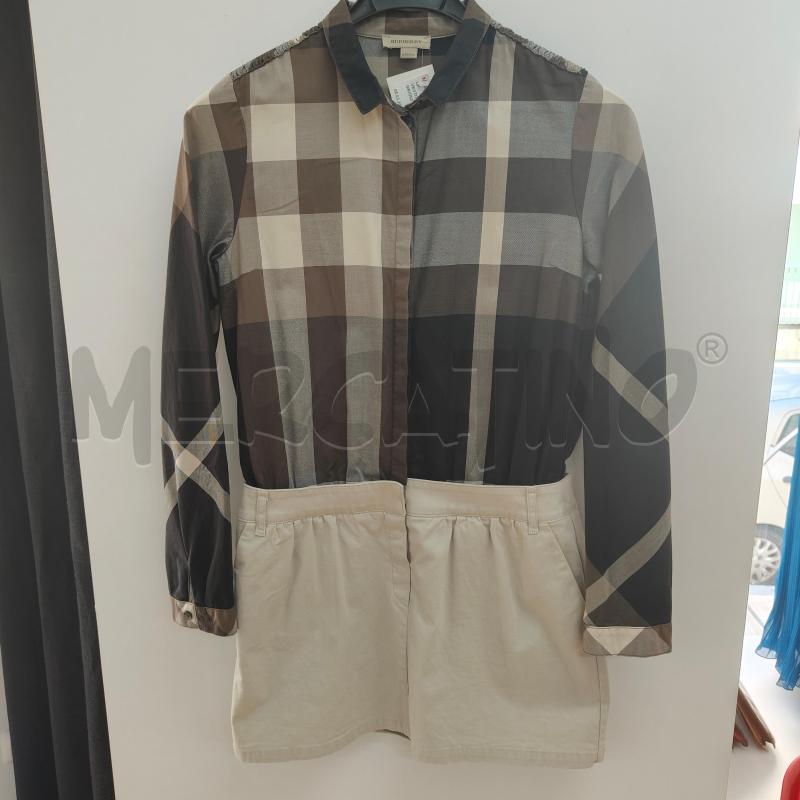 VESTITO RAGAZZA NERO GRIGIO QUADRI BURBERRY | Mercatino dell'Usato Alcamo 1