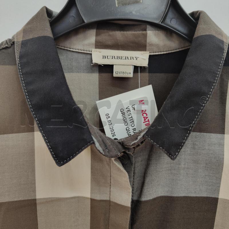 VESTITO RAGAZZA NERO GRIGIO QUADRI BURBERRY | Mercatino dell'Usato Alcamo 2